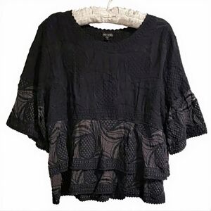 Cropped Babydoll Boho Peasant Cotton Semi Sheer Whimsigoth Loose Coco + Carmen